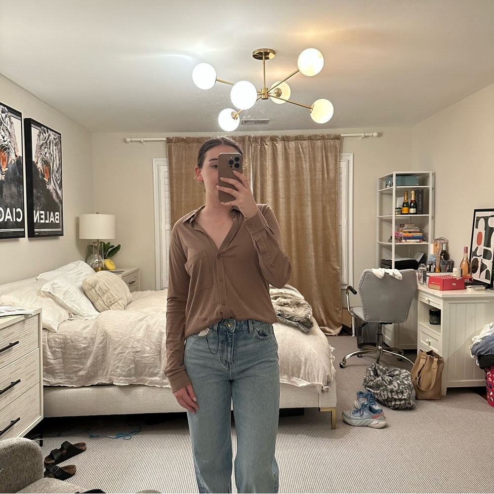 Bobi Lightweight Jersey Button Up In Java - image 4